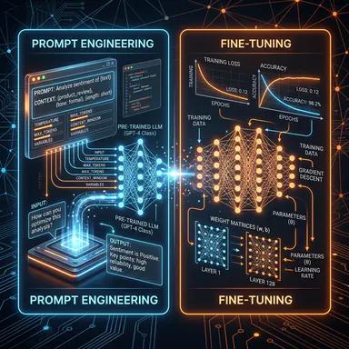 Article illustration: Prompt Engineering vs Fine-Tuning: When to Use Each Technique